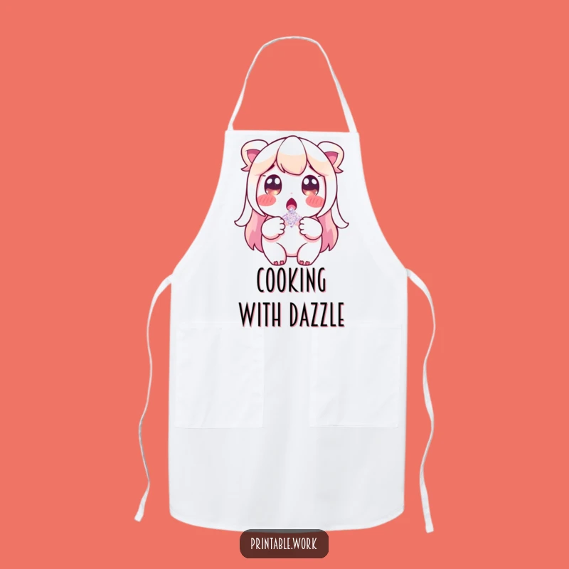 Funny Glitter Surprise Apron - Surprised Cook Finds Sparkle Gift