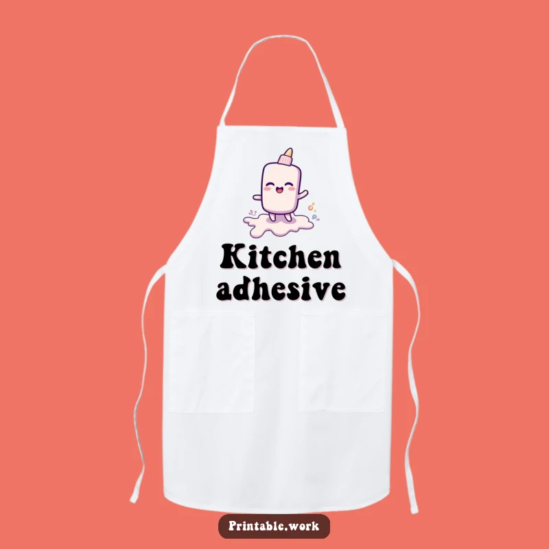Funny Glue Stick Goo Apron: Create with Cheerful Flair
