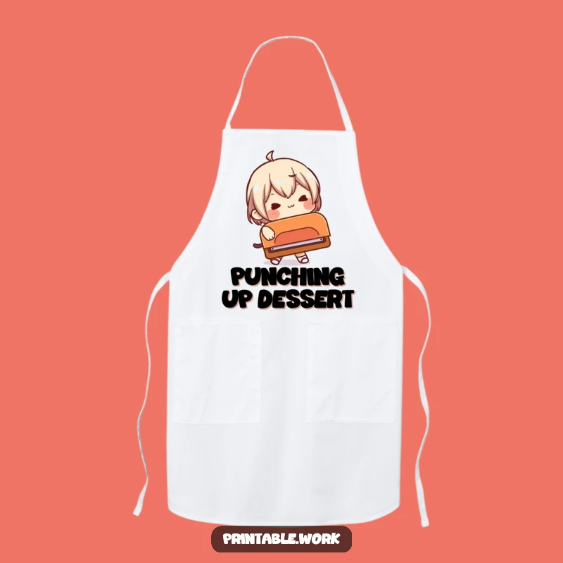 Funny Office Struggle Apron: Chef Large Hole Punch, Perfect Humorous Kitchen Gift