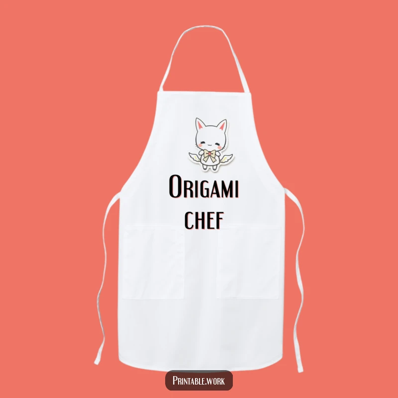 Funny Paper Character Curtsy Apron: Cook with Hilarious Politeness