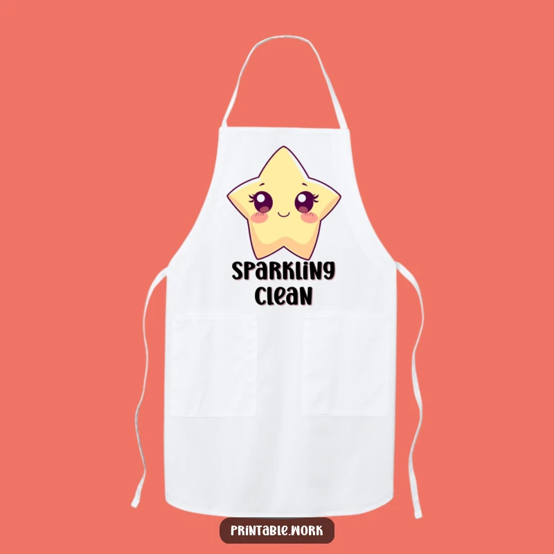 Funny Paper Star Apron: Bright Sparkle for a Stellar Kitchen