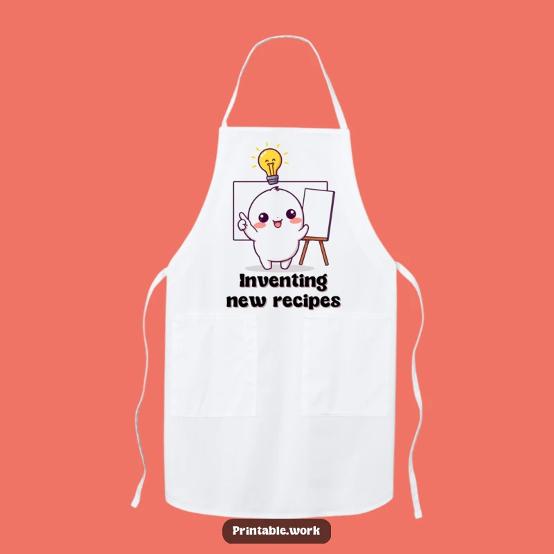 Funny Kawaii Idea Bulb Apron - Creative Character Chef Gift
