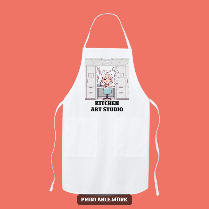 Funny Cubicle Decorator Apron - Keep Clean While You Create Hilariously