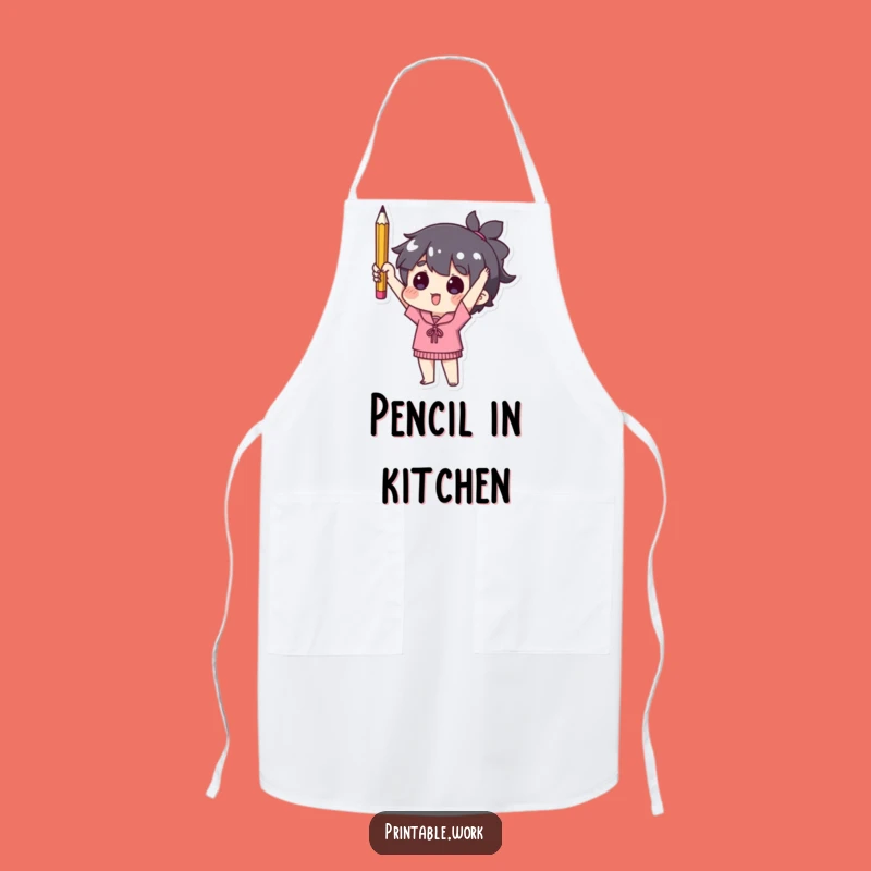 Funny Used Pencil Apron - Minimalist Chef's Attire for Maximum Flavor