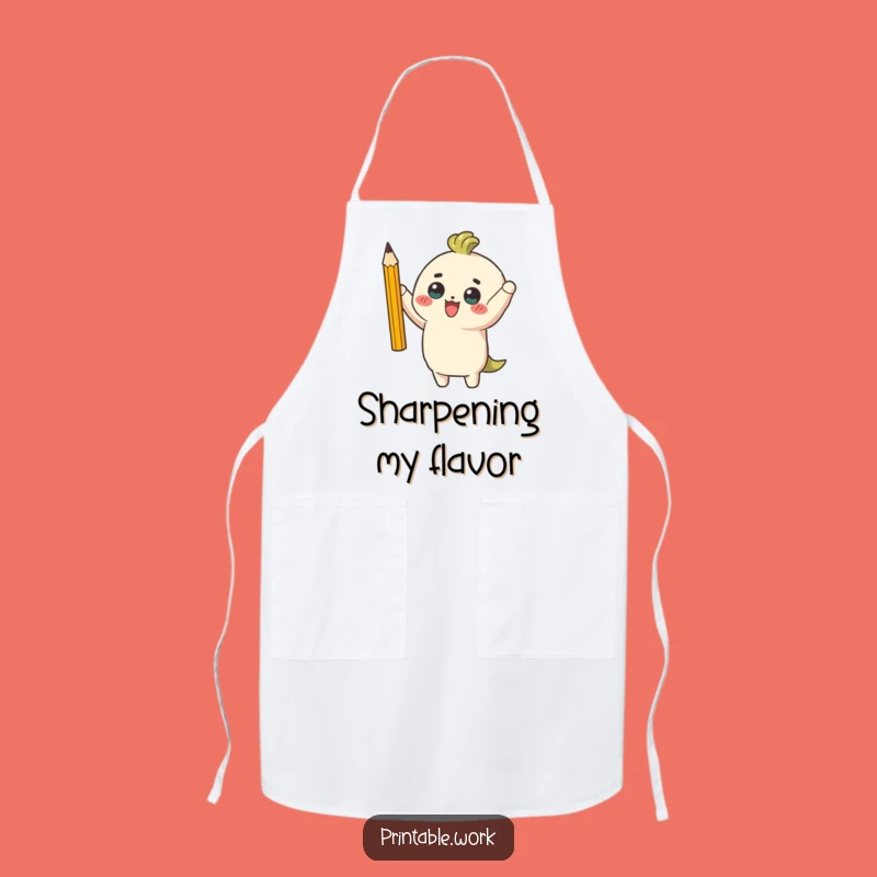Funny Pencil Chef Apron: Sharpen Your Skills in the Kitchen with Humor