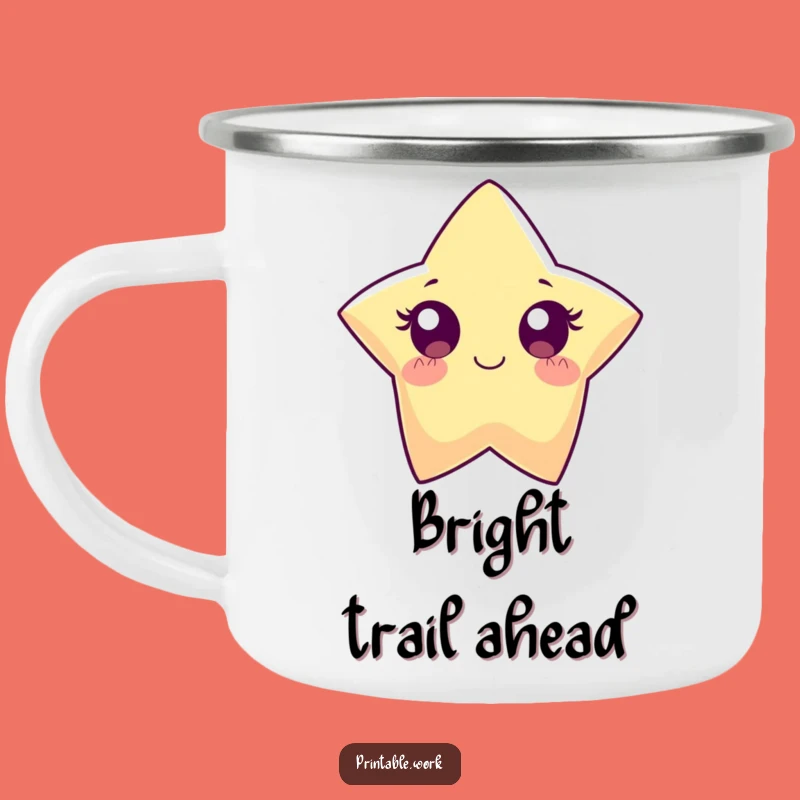 Funny Paper Star Camping Mug: Bright Sparkle for Outdoor Nights
