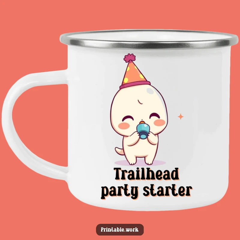 Durable Funny Kawaii Party Character Camping Mug - Adventure Fuel!