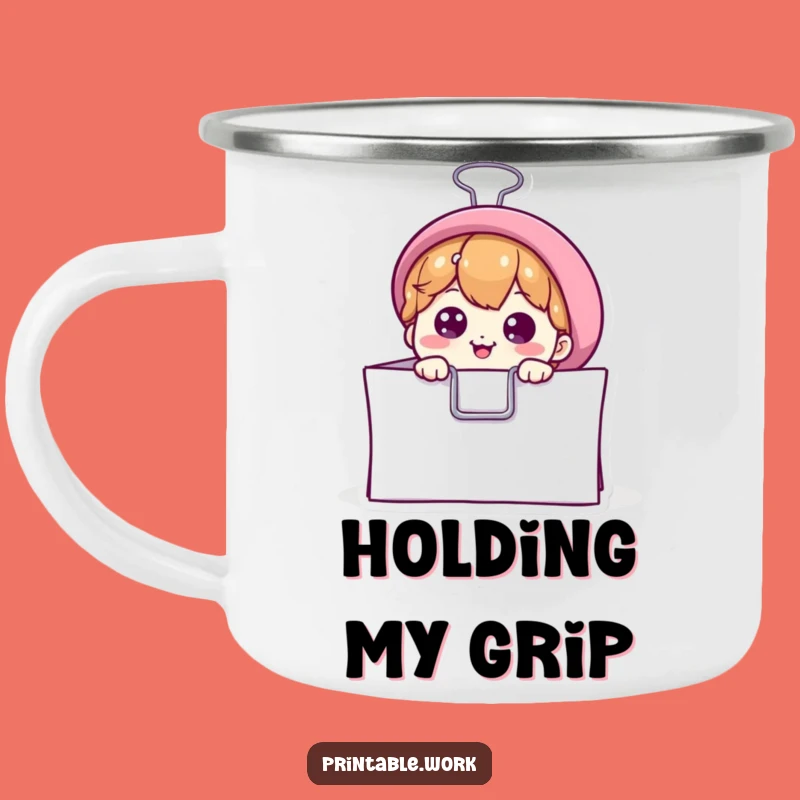 Funny Binder Clip Camping Mug: Outdoor Office Humor, Rugged & Hilarious, Perfect Funny Gift