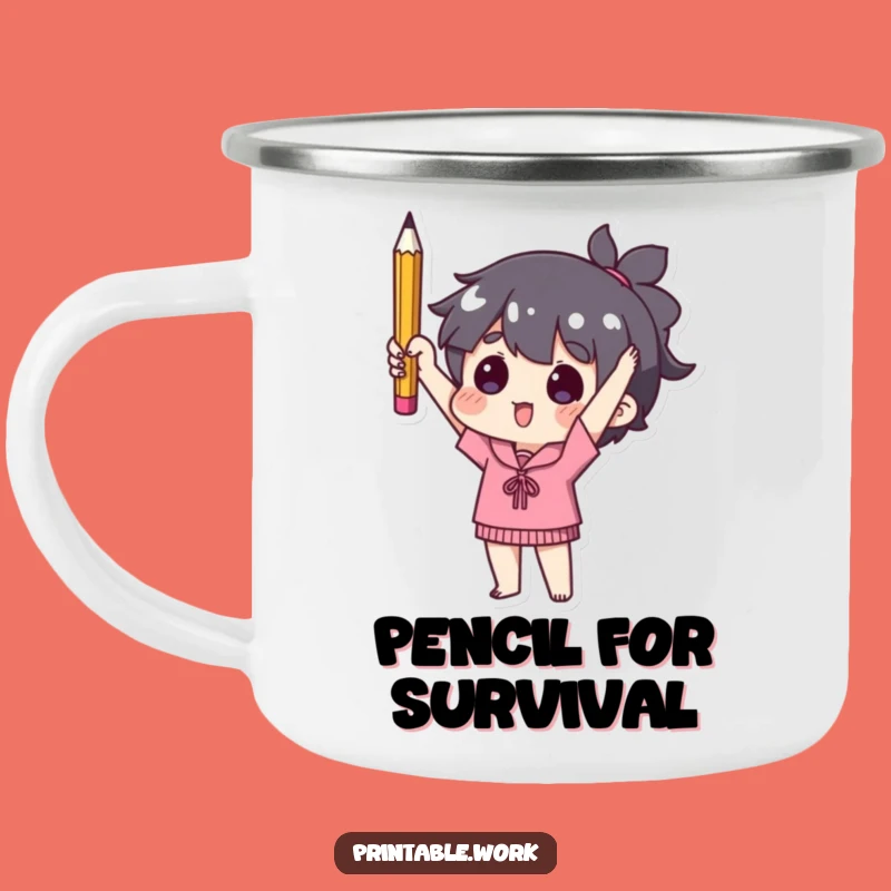 Funny Used Pencil Camping Mug - Minimalist Fuel for Your Adventures