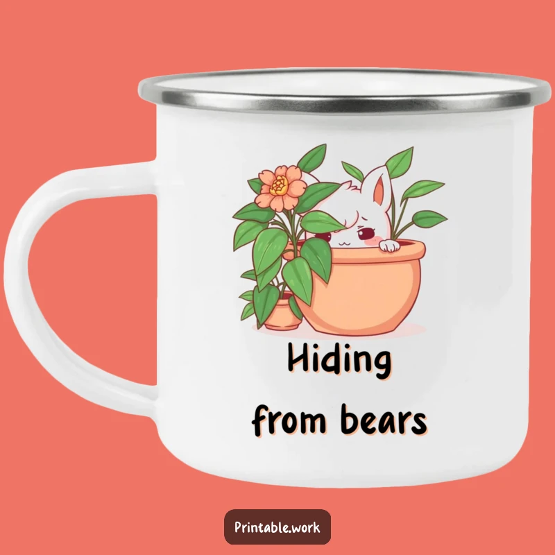Funny Hidden Plant Camping Mug: For the Playfully Stealthy Outdoorsman