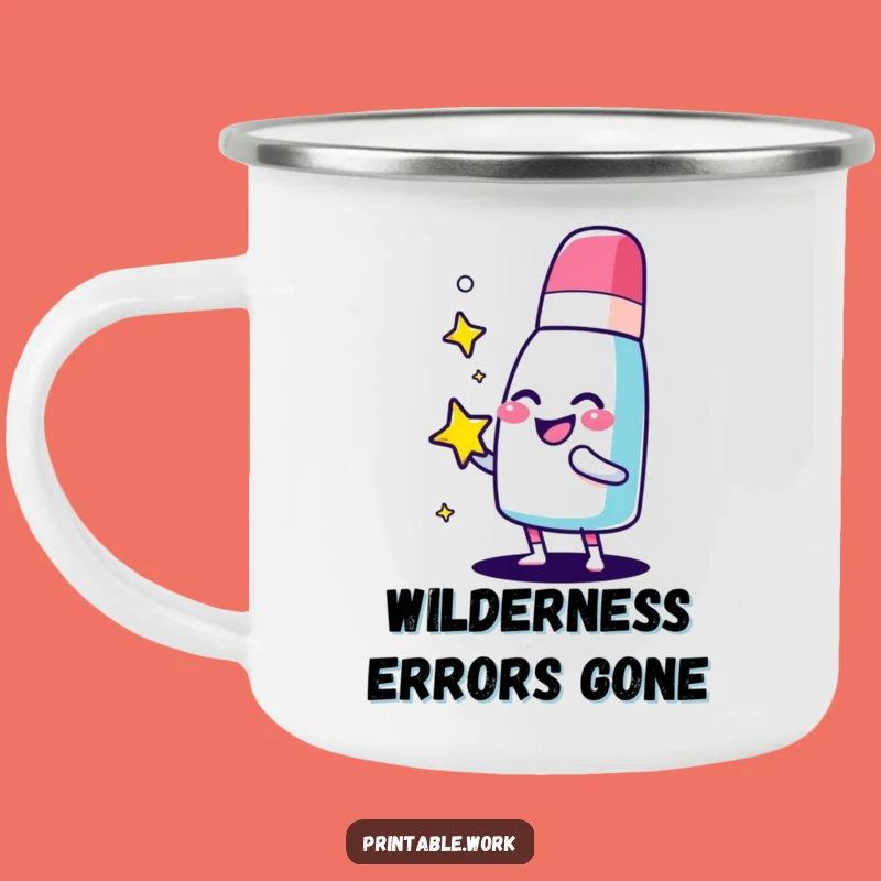Funny Eraser Character Camping Mug: Polishing Star Mug, Great Funny Gift