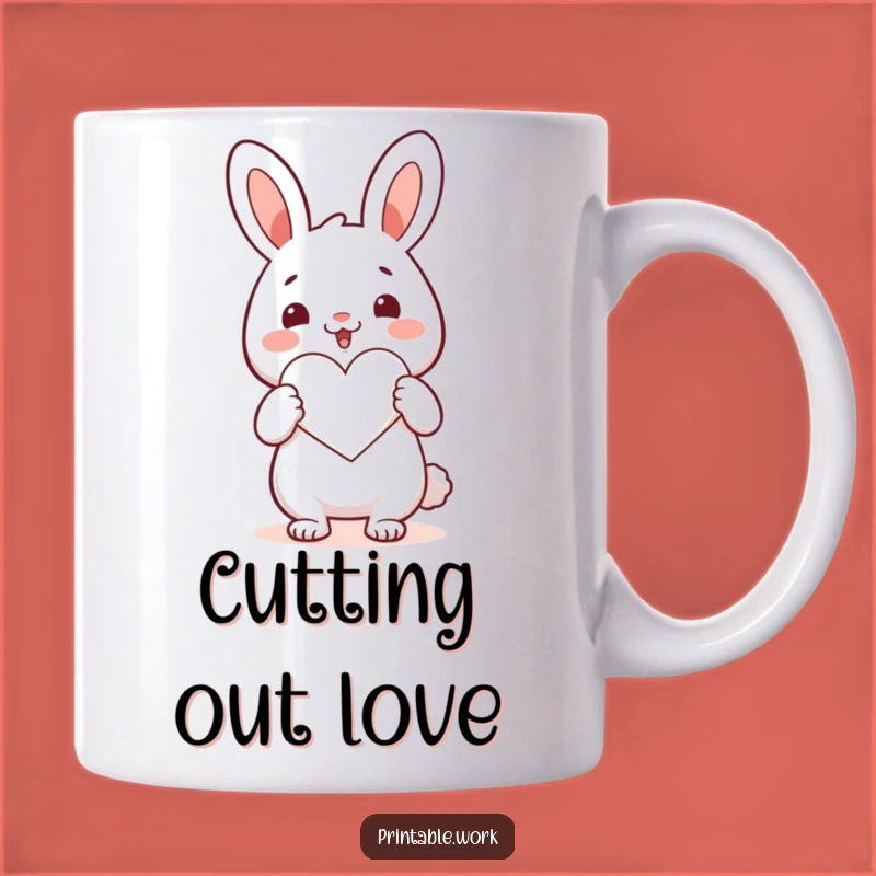 Funny Kawaii Rabbit Heart Cutter Mug: A Cute and Hilarious Gift