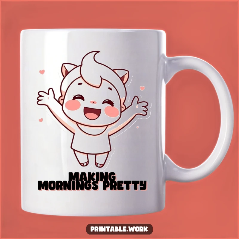 Funny Cute Decorator Character Mug: Happy Crafting Creation Funny Gift