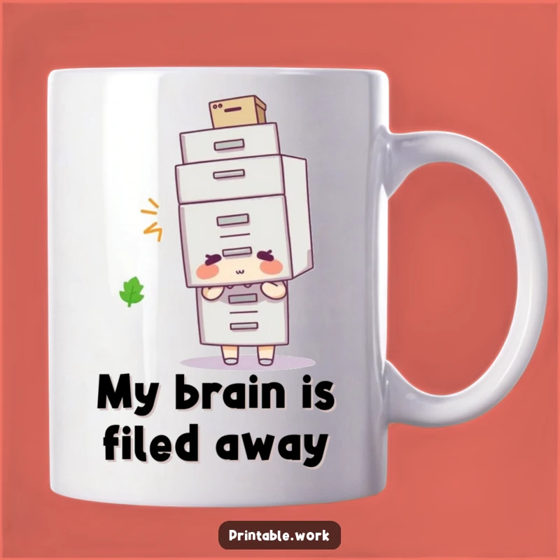 Funny Filing Cabinet Hat Mug: Accidental Office Style Design, Hilarious Gift