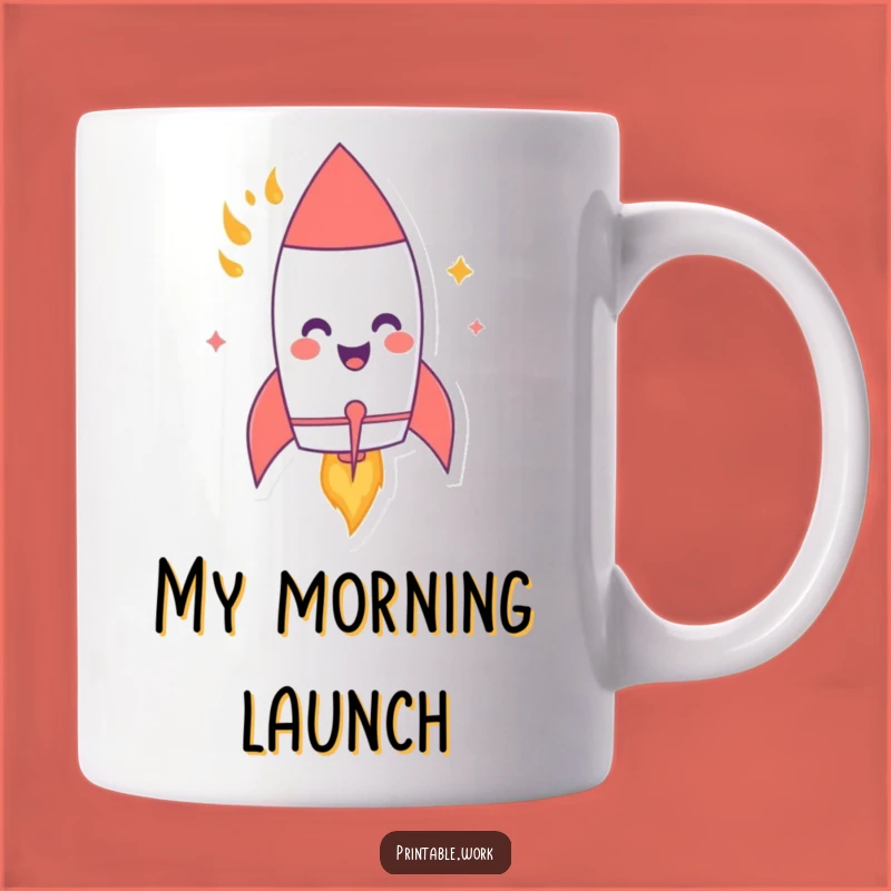 Funny Rocket Mug: Giggling Blast Off, Hilarious Space Gift for Kids
