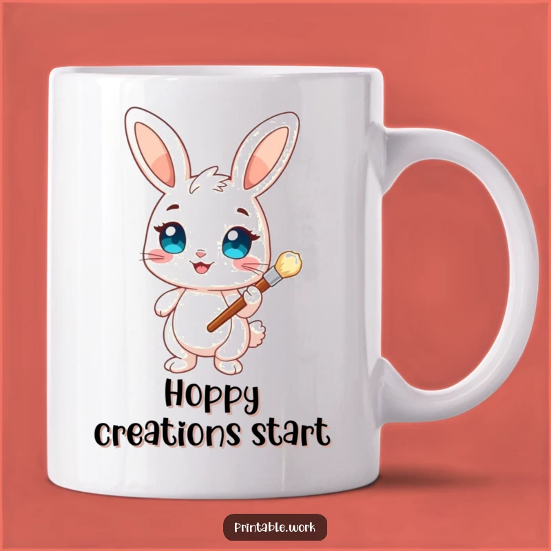 Creative Bunny Mug - Funny Artist Gift for Bunny Lovers