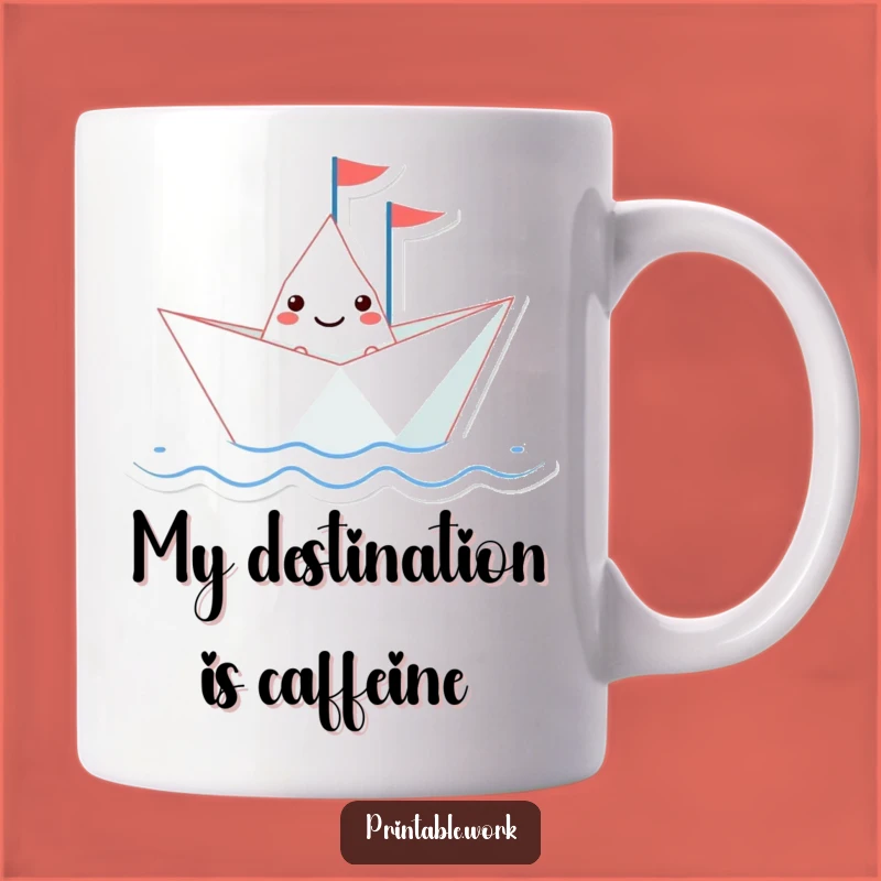 Funny Paper Boat Sailing Mug: A Whimsical Journey Gift for Nautical Lovers