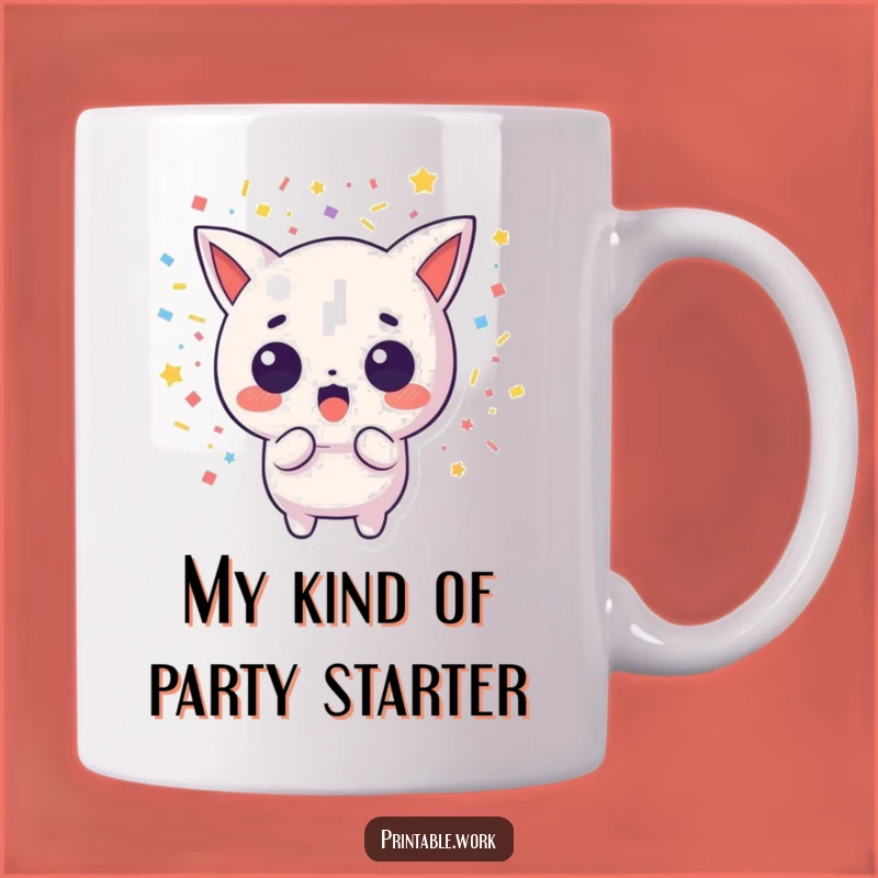 Funny Surprise Kawaii Confetti Mug - Perfect Party Gift for Her or Him
