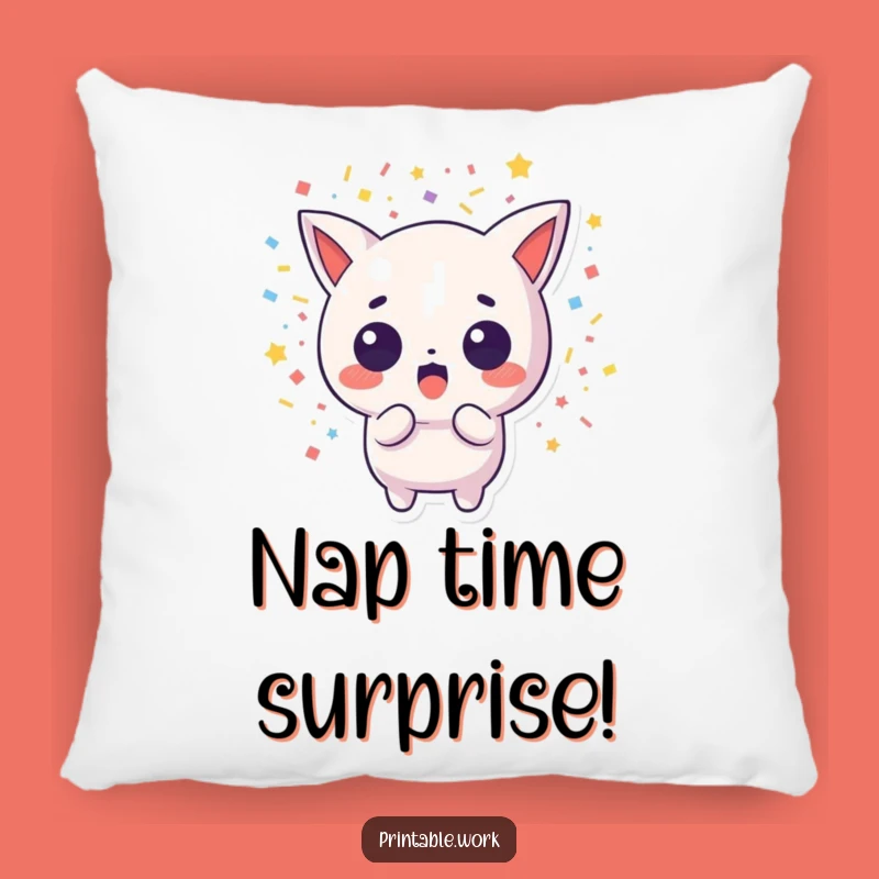 Comfy Funny Surprise Kawaii Confetti Pillow - Cozy & Hilarious Accent Decor