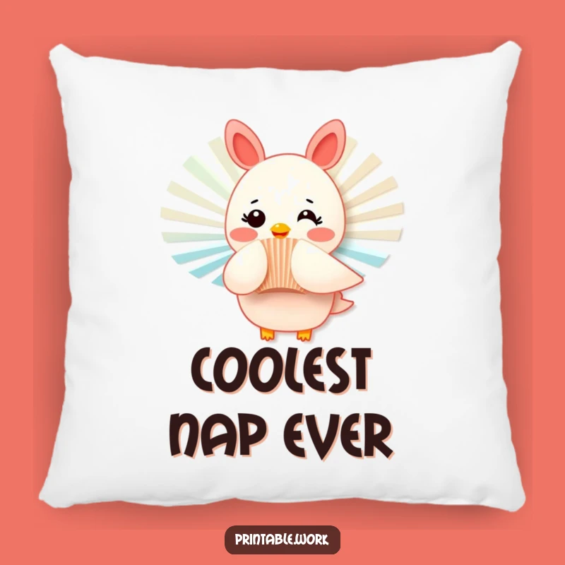 Funny Fan Pillow: Cozy Flutter Comfort, Adorable Humorous Gift