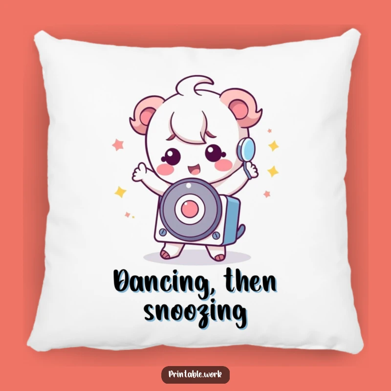 Funny Kawaii Rolodex Pillow: Cozy Silly Dance Character for Cute Comfort Gift