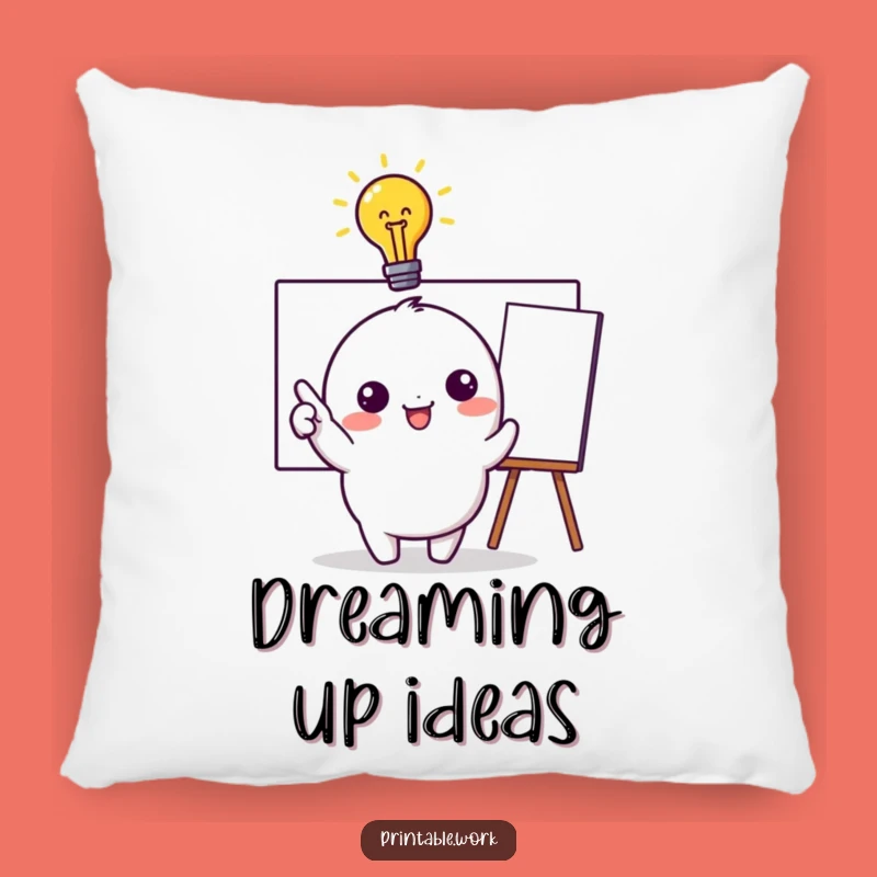 Cozy Funny Kawaii Idea Bulb Pillow - Inspired Character Comfort Gift