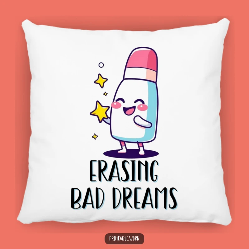 Cozy Funny Eraser Pillow: Giggling Polisher Cushion, Great Funny Gift