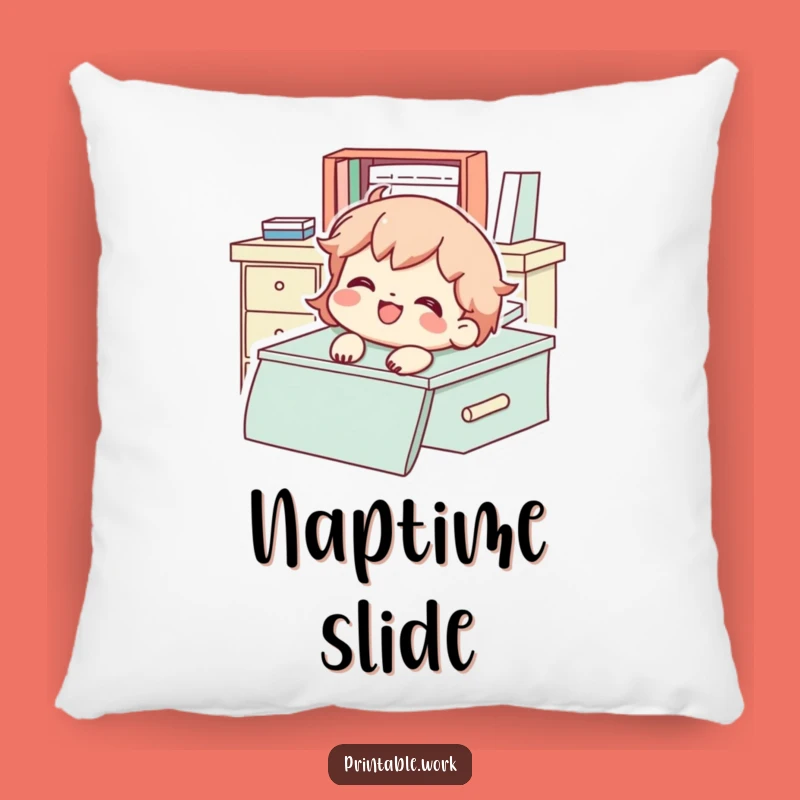 Funny Desk Sliding Character Pillow - Cozy Fun and Joyful Humor, Perfect Funny Gift