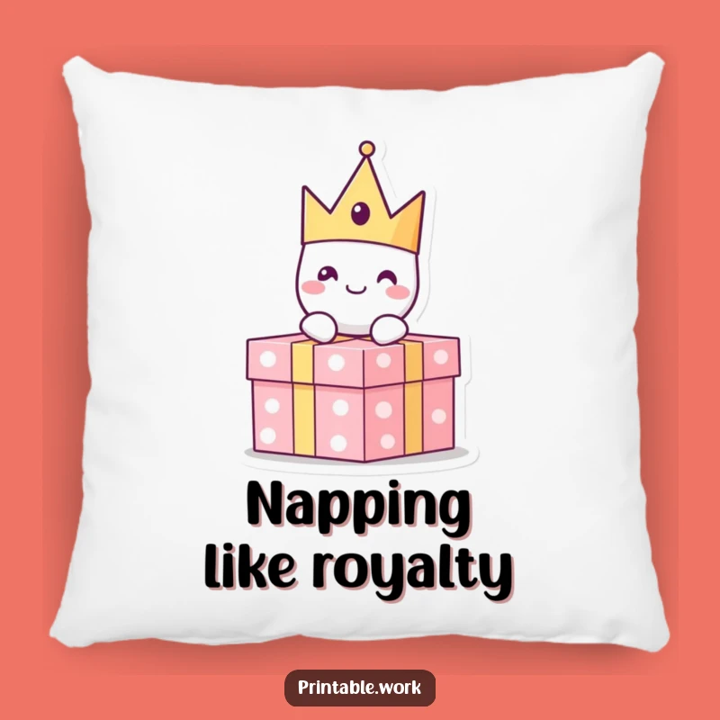Funny Paper Crown Pillow: Cozy Comfort Fit for Royalty Gift