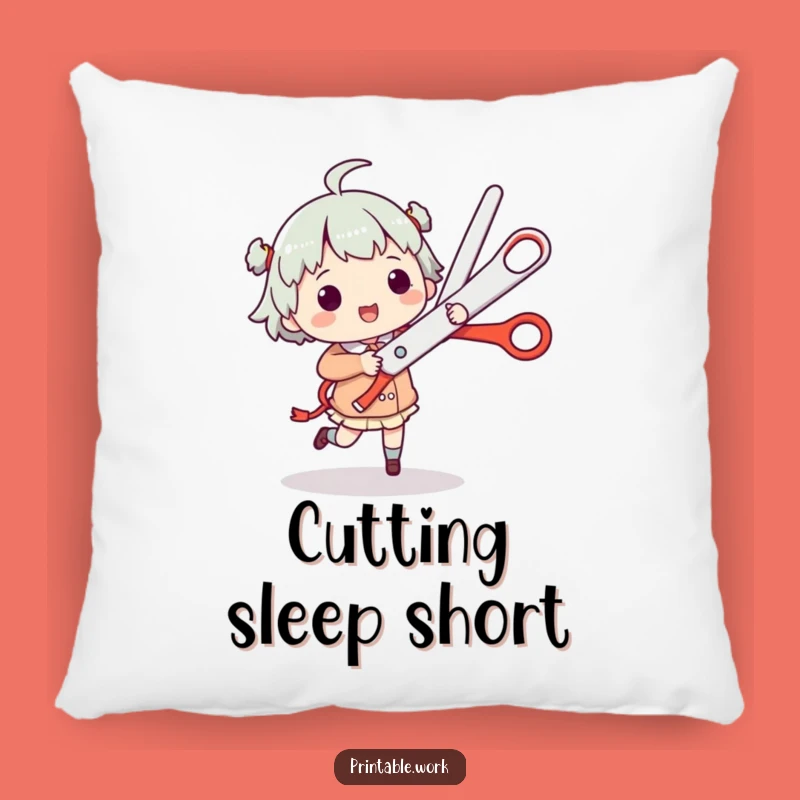 Funny Scissors Jig Pillow - Cozy Comfort for Playful Decor