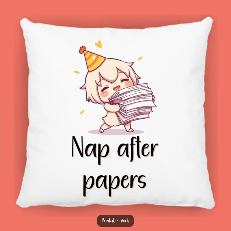 Funny Tripping Character Pillow: Cozy Chaos Accent, Perfect Funny Gift!