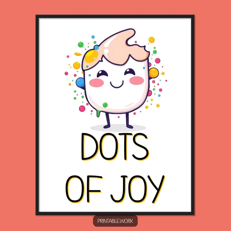 Funny Paint Brush Digital Print: Vibrant Art Decor, Instant Download, Perfect Funny Gift