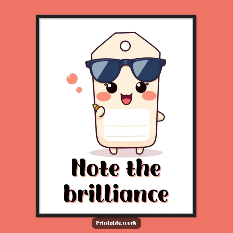 Funny Paper Tag Digital Art: Happy Sigh Pencil Print for Instant Joy