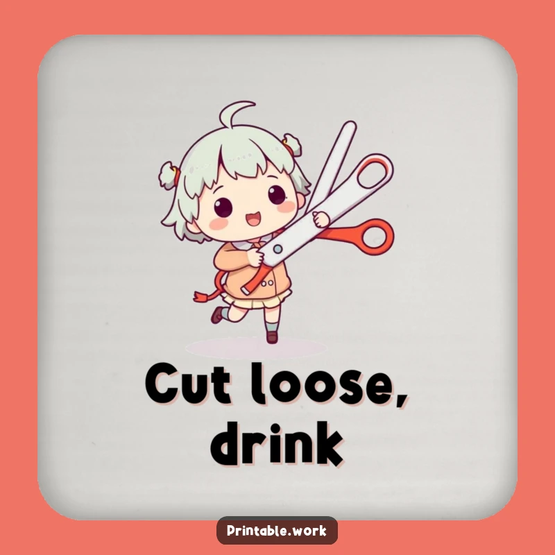 Funny Scissors Jig Coaster - Protect Surfaces with a Dance