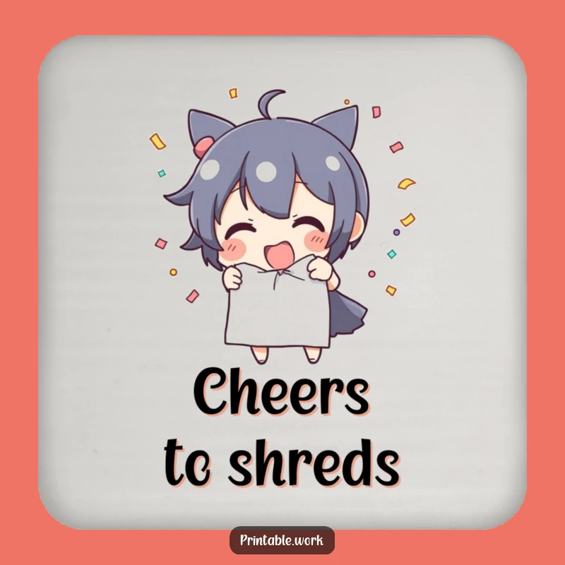 Funny Confetti Tear Coaster - Protect Surfaces with Celebration