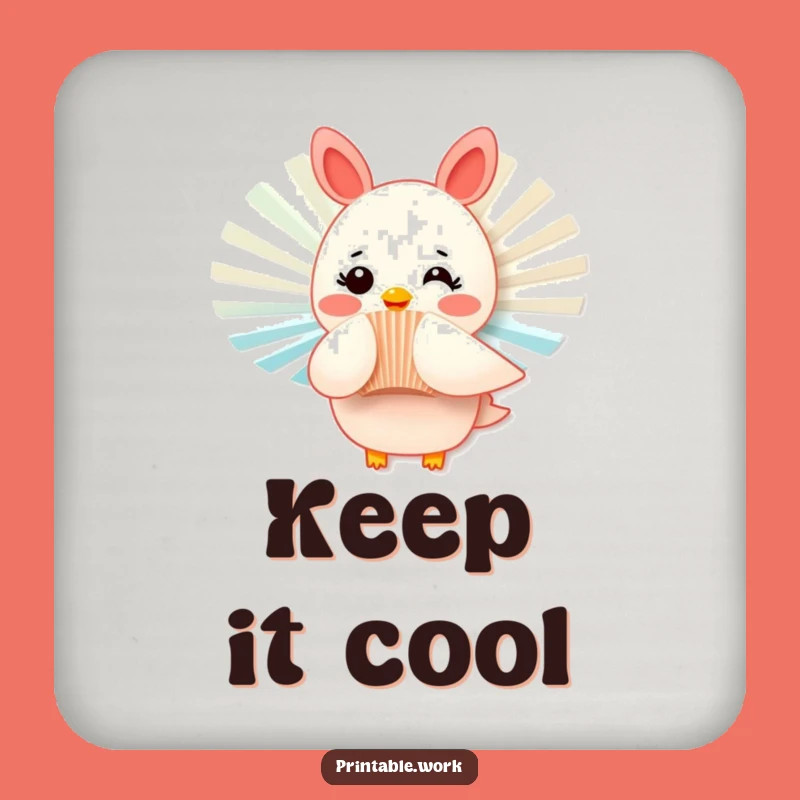 Funny Fan Coasters: Fluttering Protection, Humorous Tabletop Gift Set