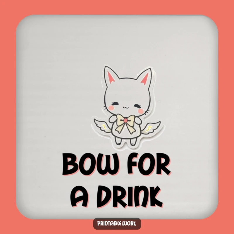 Funny Paper Character Curtsy Coaster: Protect Surfaces Gracefully