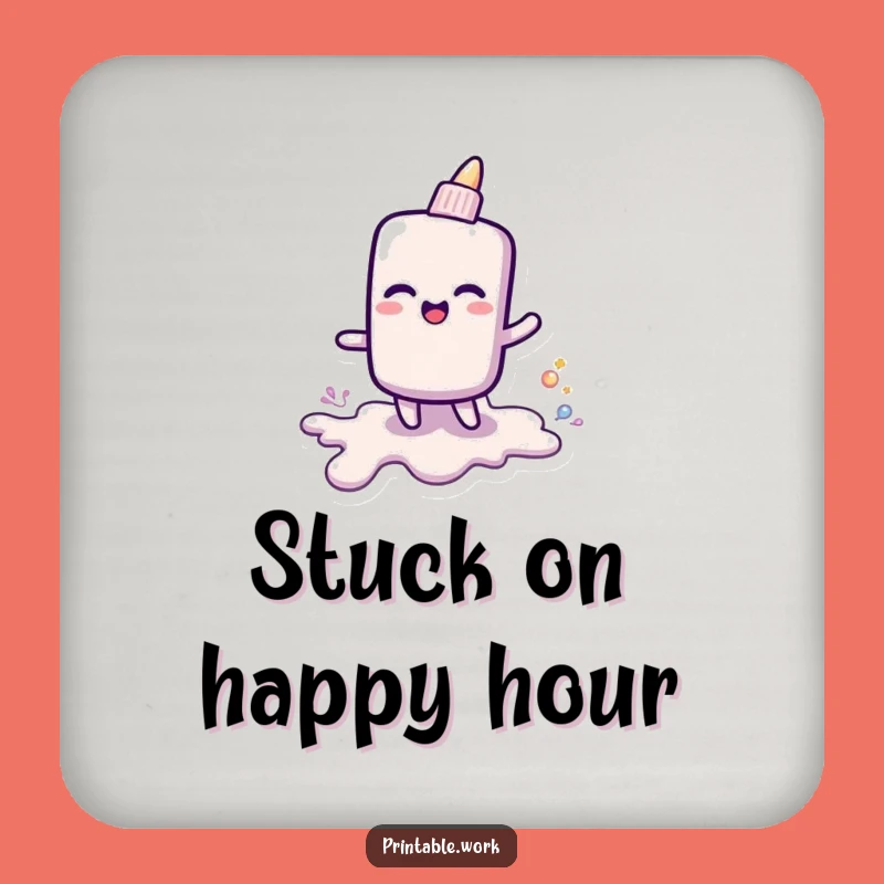 Funny Glue Stick Goo Coaster: Protect Surfaces with Sparkle