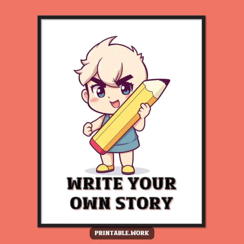 Funny Giant Pencil Poster: Decorate Your Space with Creative Inspiration