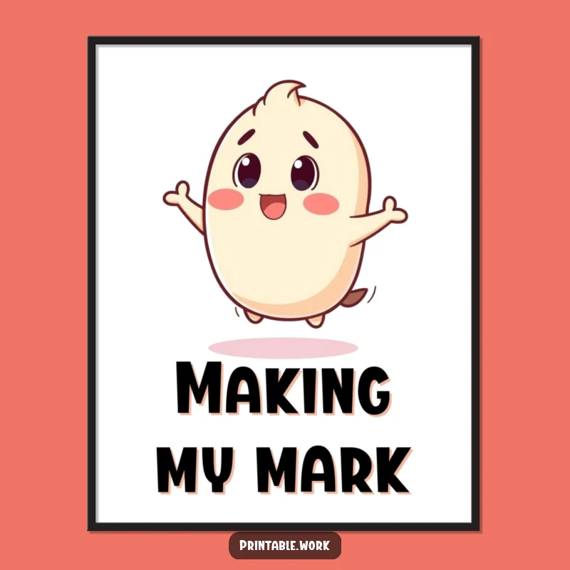 Funny Stamp Bounce Poster: Joyful Art for Any Space