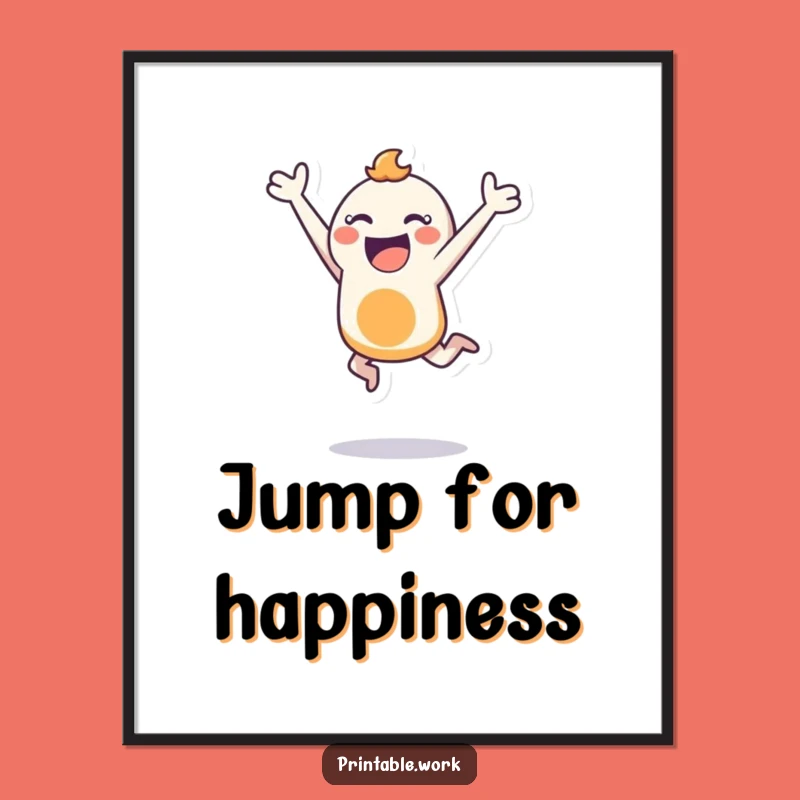 Funny Bouncing Stencil Poster: Inspire Your Space with Dynamic Art