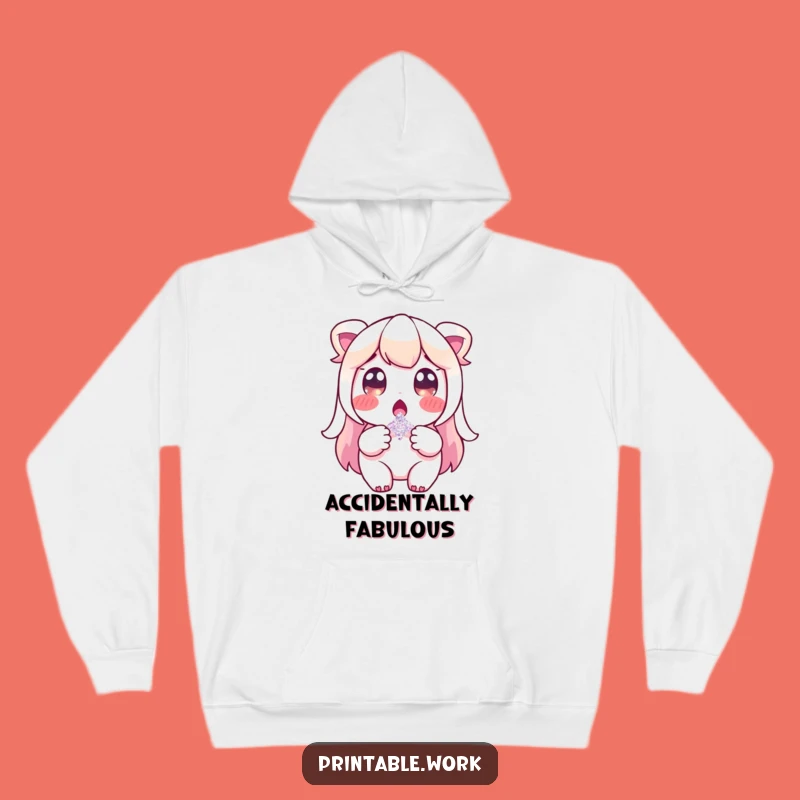 Funny Glitter Surprise Hoodie - Cozy Surprised Character Sparkle Gift