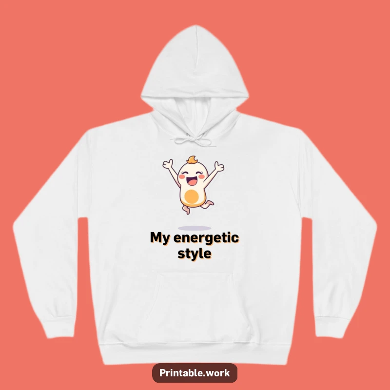 Cozy Funny Bouncing Stencil Hoodie: Warmth for Your Energetic Creations