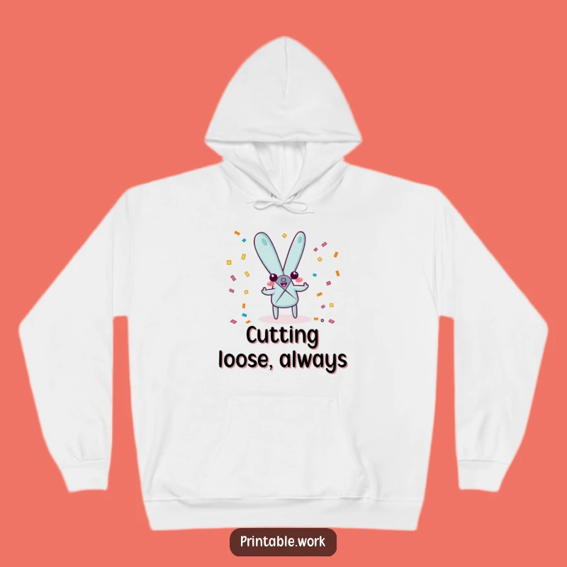 Cozy Funny Scissors Hoodie: Playful Party Sweatshirt, Perfect Funny Gift
