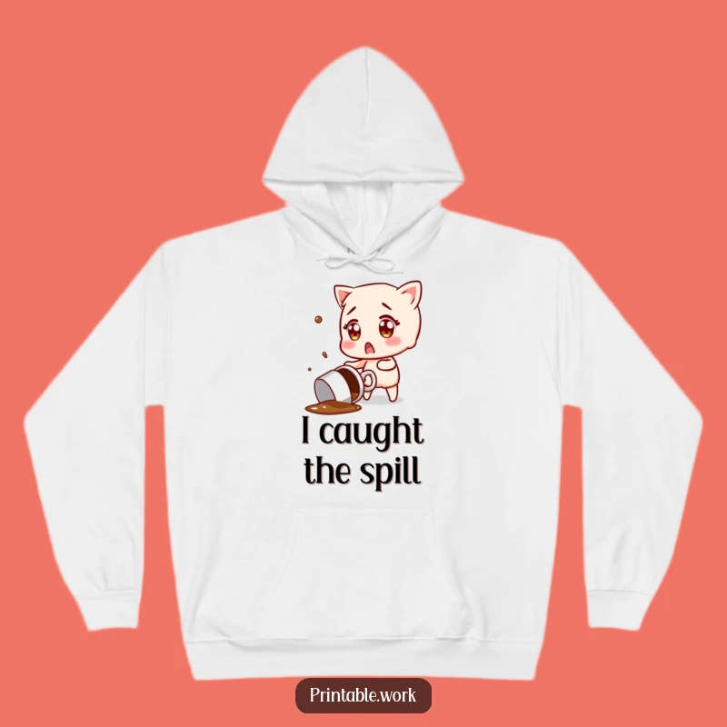 Funny Coffee Spill Surprise Hoodie: Stay Cozy and Laugh at Your Morning Mishaps