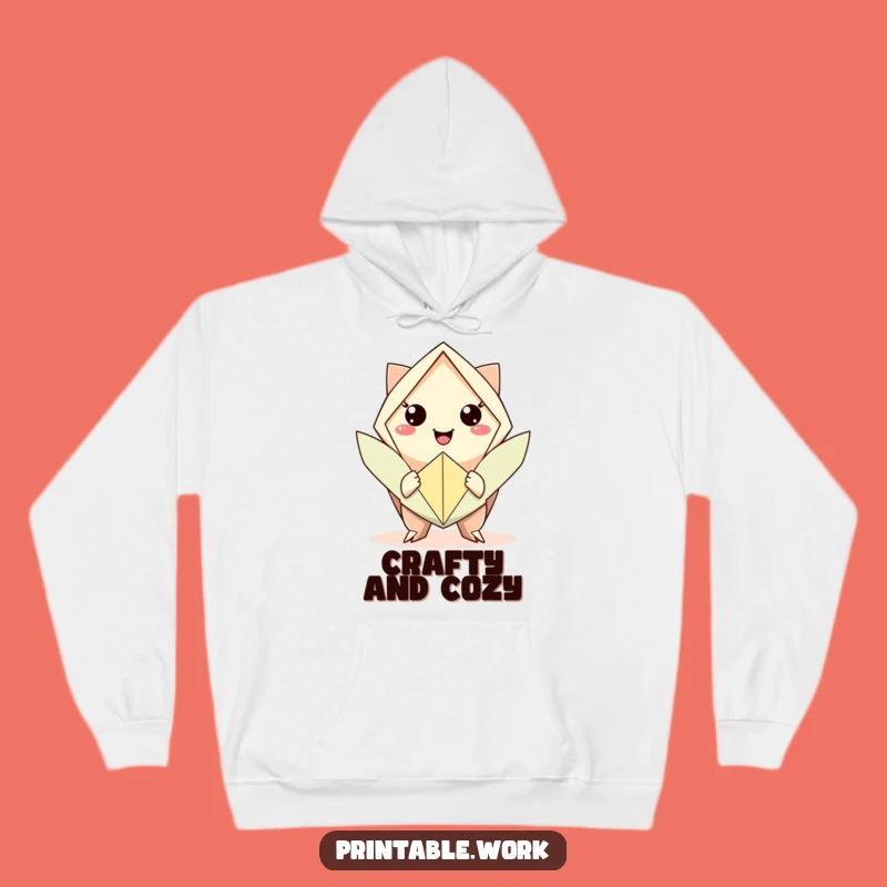Funny Origami Smile Hoodie: Stay Cozy with Artistic Warmth and Humor