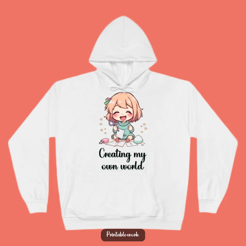 Funny Paper Craft Hoodie: Giggling Character, Cozy & Creative Funny Gift