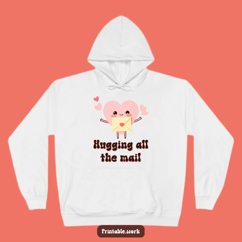 Cozy Funny Hugging Heart Hoodie: Stay Warm and Loved with this Sweet Character Hoodie