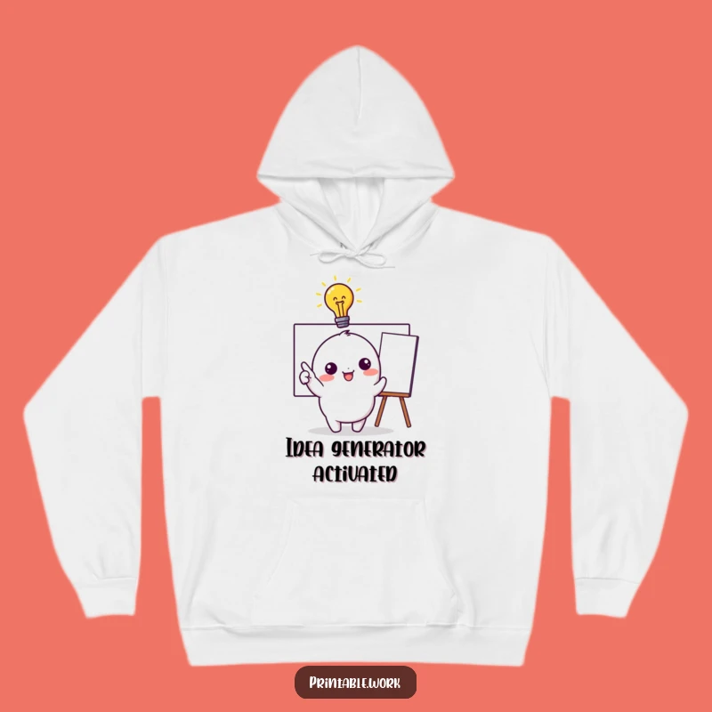 Cozy Funny Kawaii Idea Bulb Hoodie - Inspired Character Warmth Gift