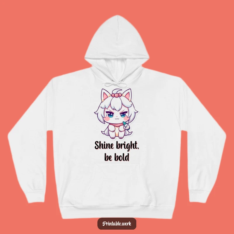 Funny Glitter Wink Hoodie: Mischievous Character, Cozy & Sparkly Funny Gift